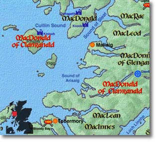 MacDonald of Clanranald map